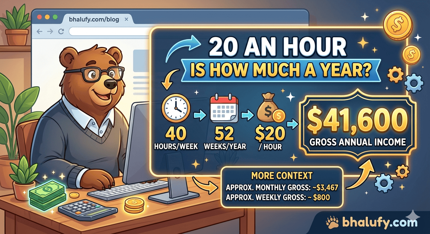 20 an Hour Is How Much a Year? Full Salary Breakdown